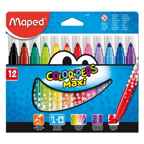 Color'Peps Maxi, Nero, Blu, Marrone, Verde, Arancione, Rosa, Rosso, Viola, Giallo - Foto 2